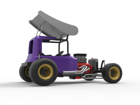 더트 스케일 1~25용 빈티지 날개 슈퍼수정 스톡 카 3D 프린트 모델