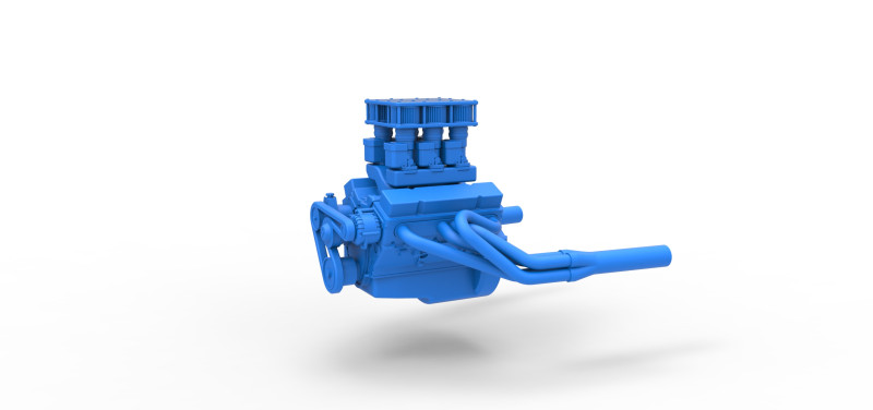 빈티지 슈퍼수정 스톡 카 엔진 버전 3 스케일 1 ~ 25 3D 프린트 모델 .c4d .max .obj .3ds .fbx .stl .blend