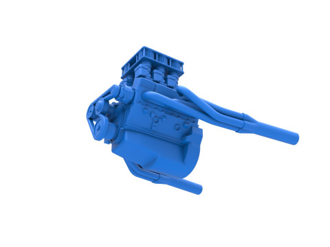 빈티지 슈퍼수정 스톡 카 엔진 버전 3 스케일 1 ~ 25 3D 프린트 모델