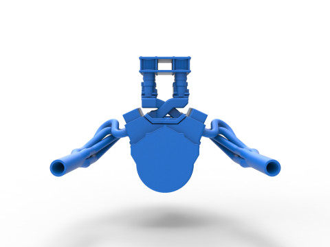 빈티지 슈퍼수정 스톡 카 엔진 버전 3 스케일 1 ~ 25 3D 프린트 모델