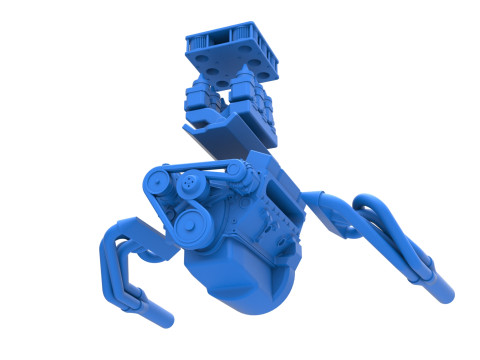 빈티지 슈퍼수정 스톡 카 엔진 버전 3 스케일 1 ~ 25 3D 프린트 모델