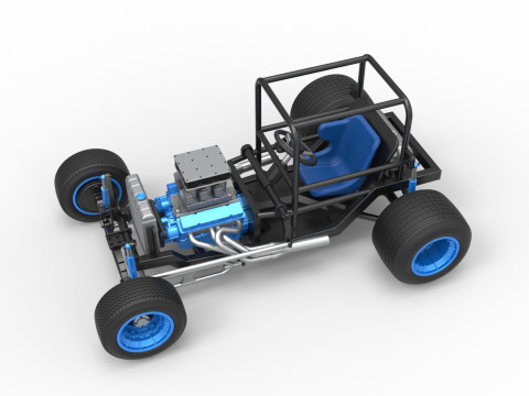 复古泥土超级改装库存车基础比例 1 至 25 3D 打印模型