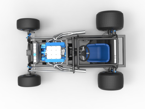 复古泥土超级改装库存车基础比例 1 至 25 3D 打印模型