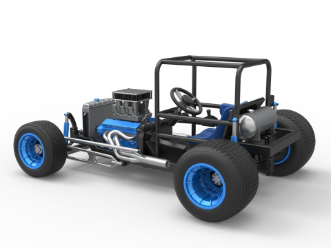 复古泥土超级改装库存车基础比例 1 至 25 3D 打印模型