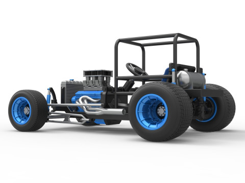 复古泥土超级改装库存车基础比例 1 至 25 3D 打印模型