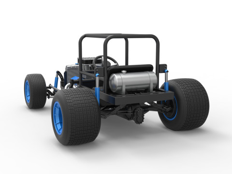 复古泥土超级改装库存车基础比例 1 至 25 3D 打印模型