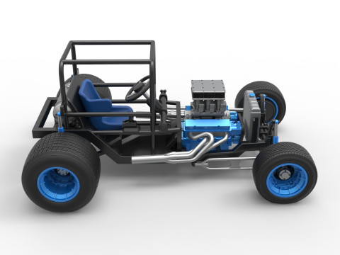 复古泥土超级改装库存车基础比例 1 至 25 3D 打印模型