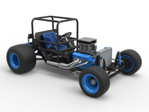 复古泥土超级改装库存车基础比例 1 至 25 3D 打印模型