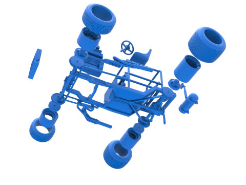 复古泥土超级改装库存车基础比例 1 至 25 3D 打印模型