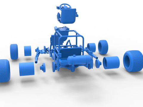复古泥土超级改装库存车基础比例 1 至 25 3D 打印模型