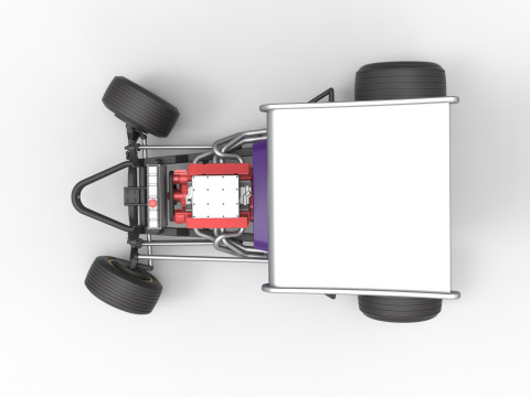 Mobil stok Supermodifikasi Bersayap Vintage untuk Kotoran sambil memutar Skala 1 hingga 25 Model Cetak 3D