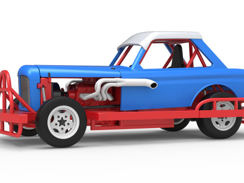 Stock car vintage da Nova Zel&acirc;ndia, escala 1 a 25 Modelo de Impressão 3D