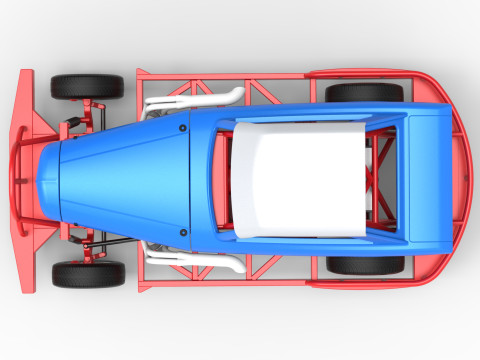Stock car vintage da Nova Zel&acirc;ndia, escala 1 a 25 Modelo de Impressão 3D