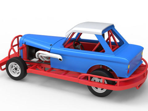 Stock car vintage da Nova Zel&acirc;ndia, escala 1 a 25 Modelo de Impressão 3D