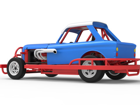 Stock car vintage da Nova Zel&acirc;ndia, escala 1 a 25 Modelo de Impressão 3D