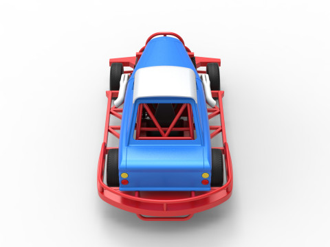 Stock car vintage da Nova Zel&acirc;ndia, escala 1 a 25 Modelo de Impressão 3D