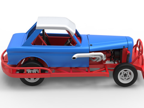 Stock car vintage da Nova Zel&acirc;ndia, escala 1 a 25 Modelo de Impressão 3D