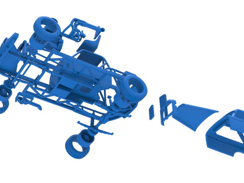 Stock car vintage da Nova Zel&acirc;ndia, escala 1 a 25 Modelo de Impressão 3D