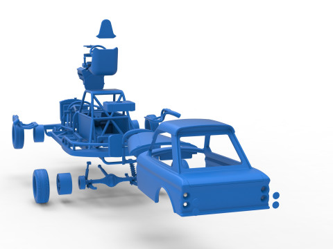 Stock car vintage da Nova Zel&acirc;ndia, escala 1 a 25 Modelo de Impressão 3D