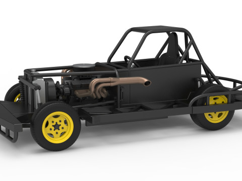 Base per auto d'epoca neozelandese, scala da 1 a 25 Modello di stampa 3D