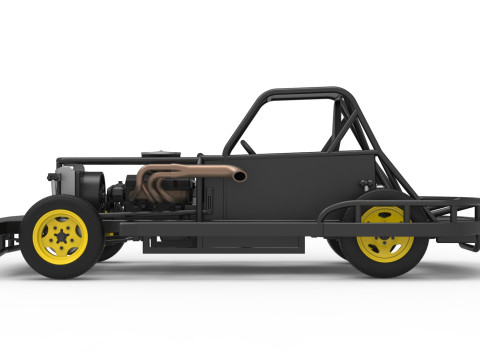 Escala b&aacute;sica de stock car vintage da Nova Zel&acirc;ndia de 1 a 25 Modelo de Impressão 3D