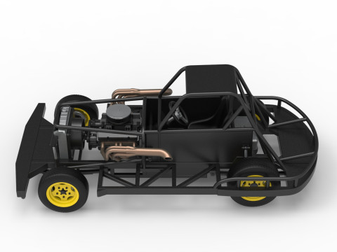 Escala b&aacute;sica de stock car vintage da Nova Zel&acirc;ndia de 1 a 25 Modelo de Impressão 3D