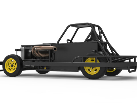 Escala b&aacute;sica de stock car vintage da Nova Zel&acirc;ndia de 1 a 25 Modelo de Impressão 3D