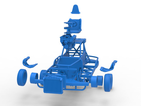 Escala b&aacute;sica de stock car vintage da Nova Zel&acirc;ndia de 1 a 25 Modelo de Impressão 3D