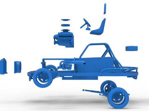 Escala b&aacute;sica de stock car vintage da Nova Zel&acirc;ndia de 1 a 25 Modelo de Impressão 3D