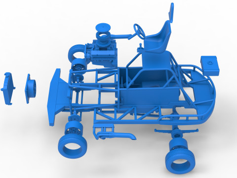 Escala b&aacute;sica de stock car vintage da Nova Zel&acirc;ndia de 1 a 25 Modelo de Impressão 3D