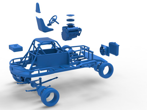 Escala b&aacute;sica de stock car vintage da Nova Zel&acirc;ndia de 1 a 25 Modelo de Impressão 3D