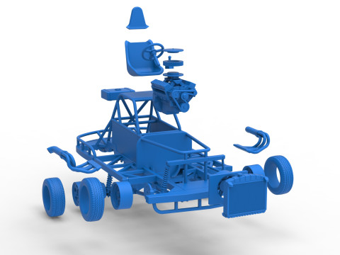 Escala b&aacute;sica de stock car vintage da Nova Zel&acirc;ndia de 1 a 25 Modelo de Impressão 3D