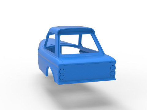 Shell of New Zealand Vintage Stock car Escala 1 a 25 Modelo de Impressão 3D