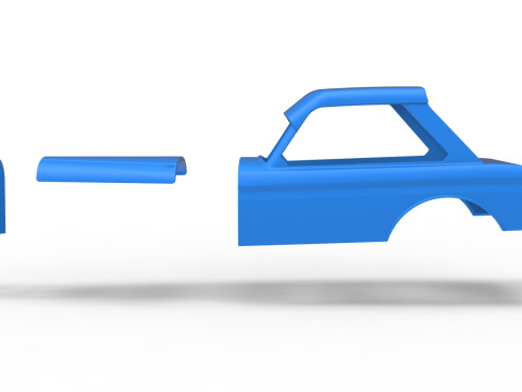 Shell of New Zealand Vintage Stock car Escala 1 a 25 Modelo de Impressão 3D