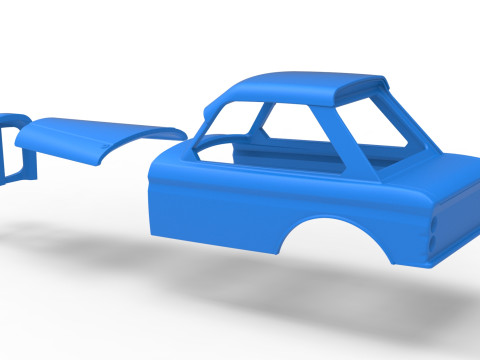 Shell of New Zealand Vintage Stock car Escala 1 a 25 Modelo de Impressão 3D