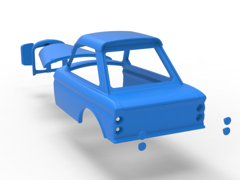 Shell of New Zealand Vintage Stock car Escala 1 a 25 Modelo de Impressão 3D