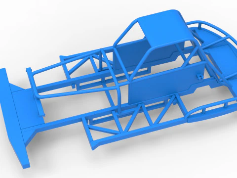 Frame van Nieuw-Zeelandse vintage stockcar schaal 1 tot 25 3D printmodel
