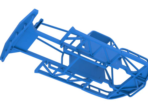 Frame van Nieuw-Zeelandse vintage stockcar schaal 1 tot 25 3D printmodel