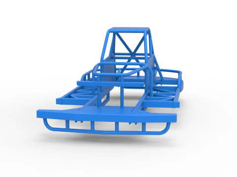 Frame van Nieuw-Zeelandse vintage stockcar schaal 1 tot 25 3D printmodel