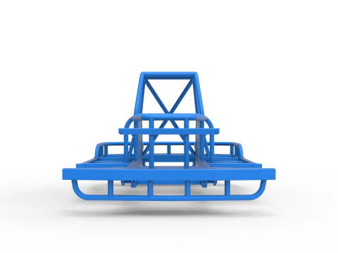 Frame van Nieuw-Zeelandse vintage stockcar schaal 1 tot 25 3D printmodel