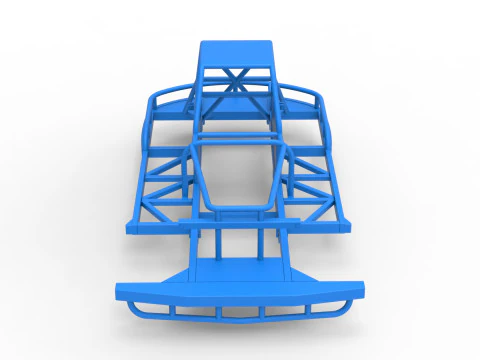 Frame van Nieuw-Zeelandse vintage stockcar schaal 1 tot 25 3D printmodel