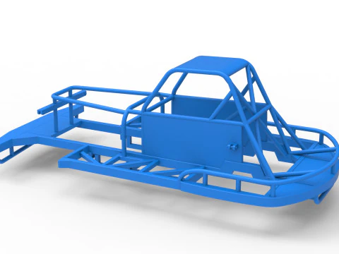 Frame van Nieuw-Zeelandse vintage stockcar schaal 1 tot 25 3D printmodel