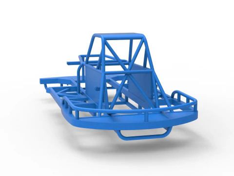 Frame van Nieuw-Zeelandse vintage stockcar schaal 1 tot 25 3D printmodel