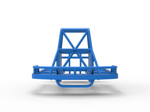 Frame van Nieuw-Zeelandse vintage stockcar schaal 1 tot 25 3D printmodel