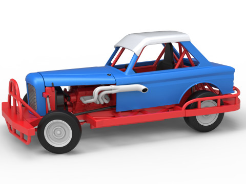 Auto d'epoca neozelandese mentre si gira la scala da 1 a 25 Modello di stampa 3D