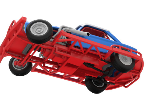 New Zealand Vintage Stock Car beim Drehen im Ma&szlig;stab 1 bis 25 3D Druckmodell