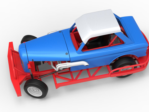 New Zealand Vintage Stock Car beim Drehen im Ma&szlig;stab 1 bis 25 3D Druckmodell