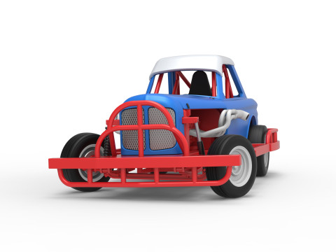 New Zealand Vintage Stock Car beim Drehen im Ma&szlig;stab 1 bis 25 3D Druckmodell