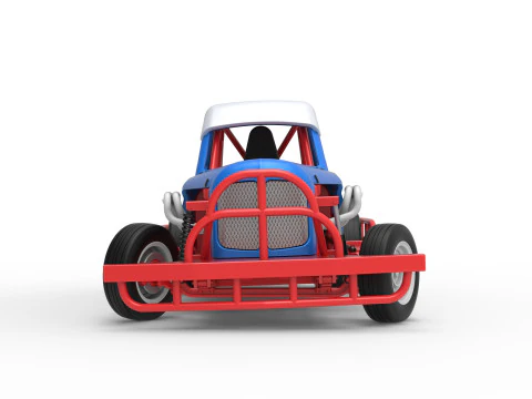 New Zealand Vintage Stock car while turning Scale 1 to 25 3D Print Model