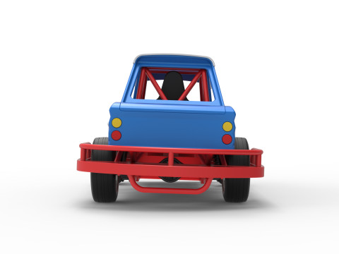 New Zealand Vintage Stock Car beim Drehen im Ma&szlig;stab 1 bis 25 3D Druckmodell